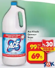 ACE KLASİK ÇAMAŞIR SUYU 2 L